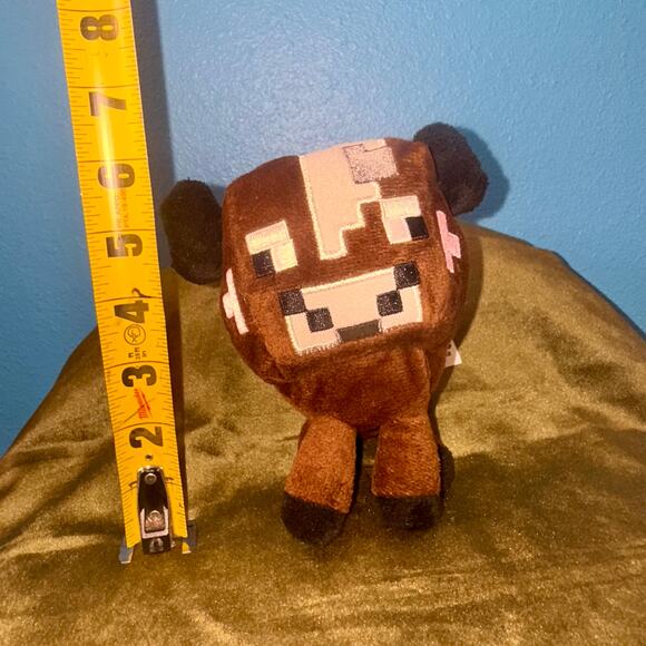 Minecraft Brown Cow Plush 6" Mojang 2014 EUC Pixelated Stuffed Animal Toy - Picture 2 of 5